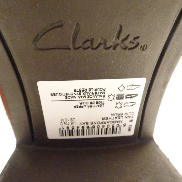 Clarks Mascarpone Bay Chelsea Brown Leather Boots Size 10 M Chunky Heel Pull On - Picture 5 of 5